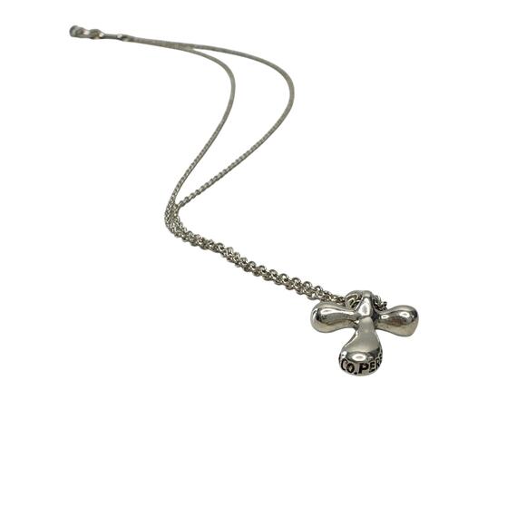 Tiffany and Co Elsa Peretti Cross Pendant Necklace in Sterling Silver (16") - Picture 9 of 14